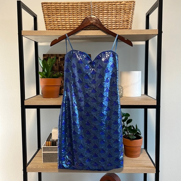 As U Wish Dresses & Skirts - As U Wish Mini Full Mermaid Sequined Mini Dress, S